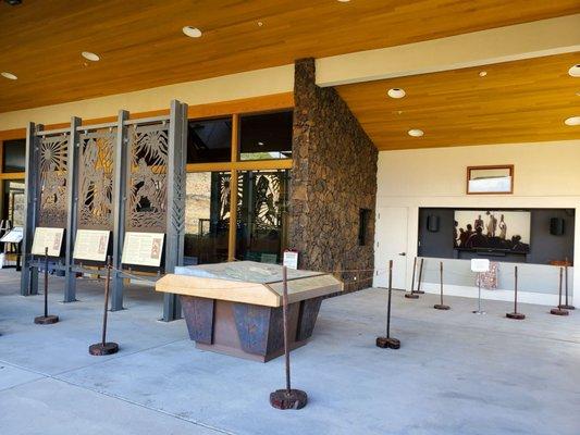 Exhibits outside the visitor's center