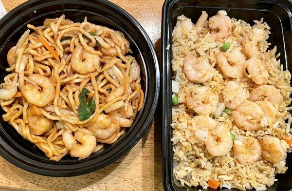 Shrimp Lo Mein and Shrimp Fried Rice 6/13