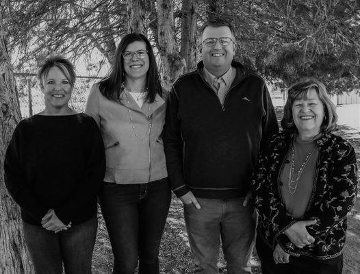 Meet our staff: Lisa, Angela, Andrew, and Christy.