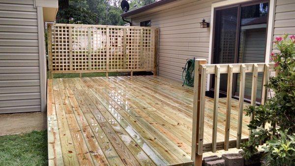 Deck and Custom Trellis Wall