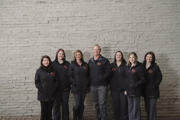 Meet the team. Tamara, Sarah, Hilary, Dr. Pooley, Janessa, Lyndsay, and Jessica.