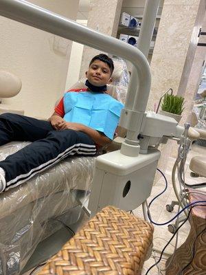 Always with a smile coming to his favorite dentist