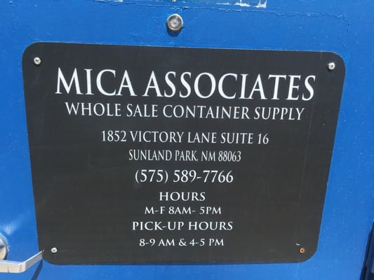 MICA Associates Container Supply