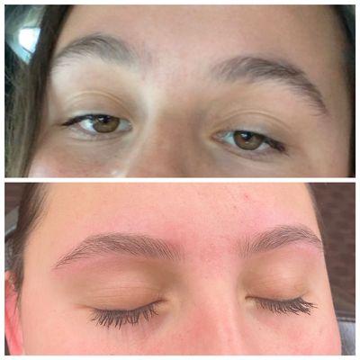 Brows threading for our beautiful client