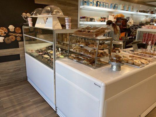 Counter with various pastries