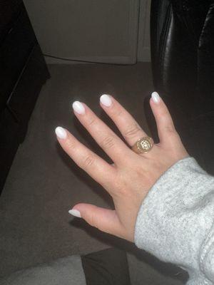 Manicure- white chrome acrylic