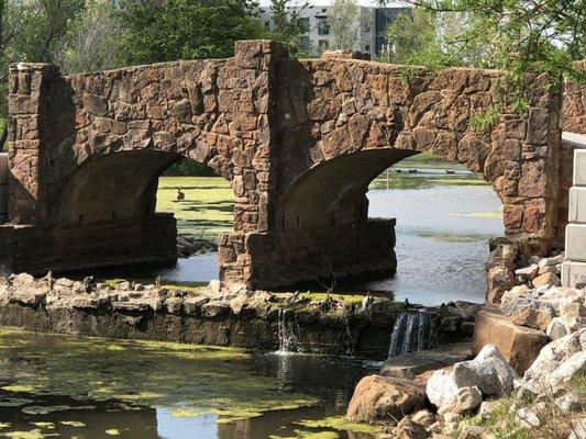 Brandt Park - OU Duck Pond:  Pond Area & Walking Bridge