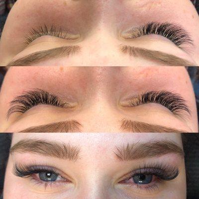 Volume lash extensions