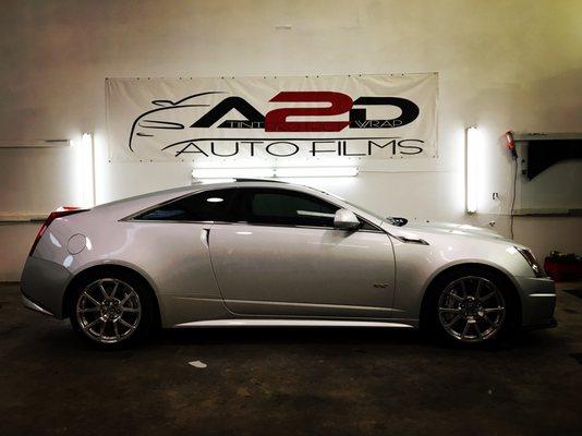 Cadillac CTS-V tinted with XPEL installed.