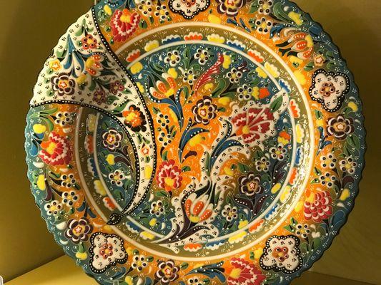 Hand painted ceramic plates