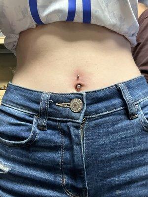 Navel piercing