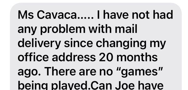 His admission he has not updated his account address for the Superior court for over 20 years!