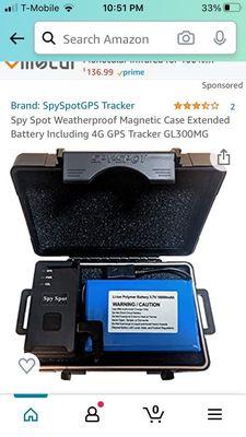 Spy spot extended battery for GPS Tracker