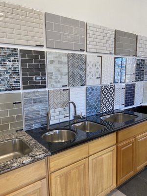 A variety of backsplash options.