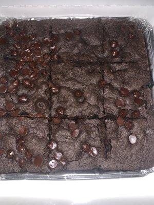 Triple chocolate brownie