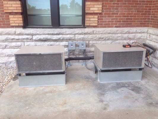 Condensers for walk in cooler and freezer.