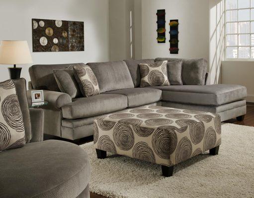 Groovy gray sectional