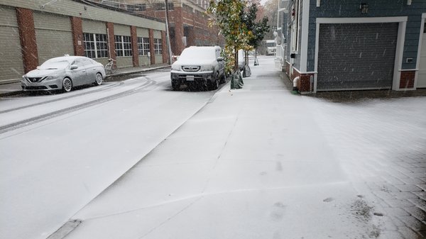 Condition of the road on the day of the road test.