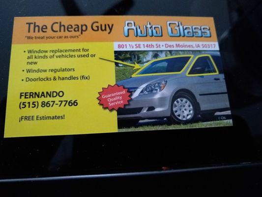 Cheap Guy Auto Glass