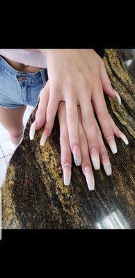 Call 727-595-9999  to see and feel the quality and how much longer your nails will last compared to other salons.