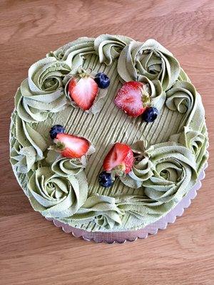 Matcha Red Bean Cake