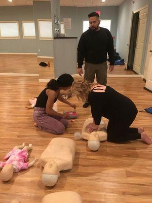 Hands on training CPR.