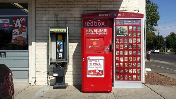 Pay Phone next to Red Box