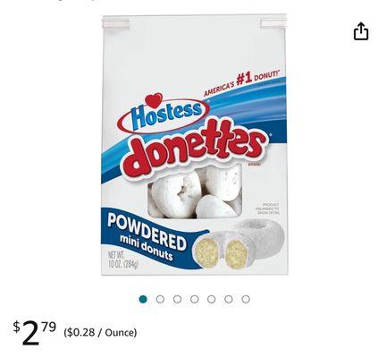 Standard donettes 10oz bag prices.