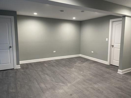 All basement finished and vinyl flooring install.!