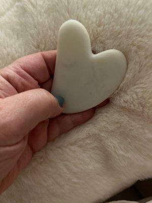 White Jade Gua Sha facial massage stone $5 compare at $38 to $48 dollars online