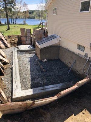 New foundation going in for a master suite addition