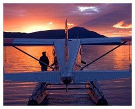 Float plane at Sunrise