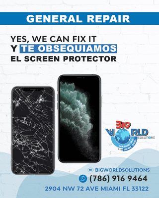 We have great experience in the repair and technical service of cell phones  in Miami.

We provide our services with the greate