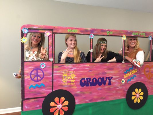 Party bus we created for a recent 50th, hippy themed BD party.