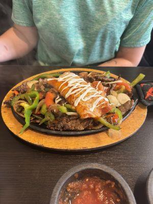 Fajita and enchilada