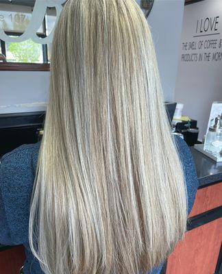 Long Hair blonde Highlights