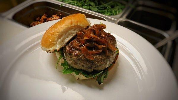 Blue cheese stuffed burger!