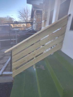 Quick fabricated bannister.