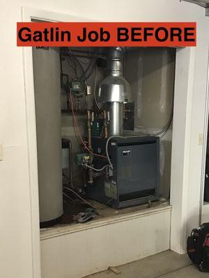 Old, outdated boiler system