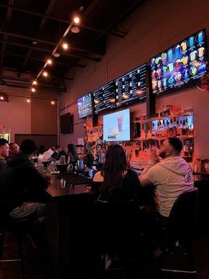 View of the bar from the door