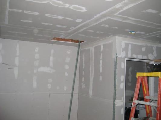 New sheetrock & repairs.