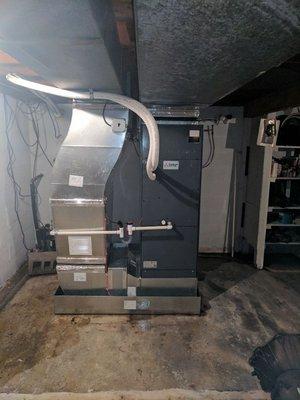 Mitsubishi indoor install in a basement