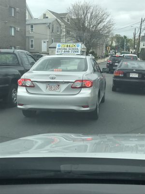 this instructor cut me off on school st in revere?-This is a 1 way st and he went around me creating his own lane