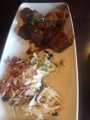 Burnt ends. Even the slaw was delish!