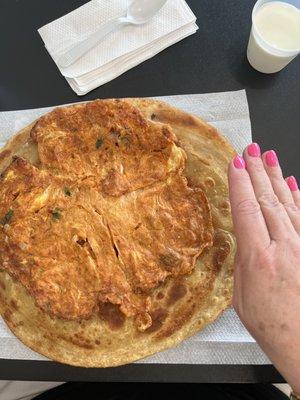 Paratha and omelette