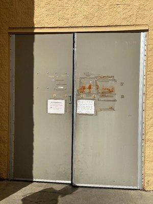 improper door alignment and failed hardware not allowing the doors to close.