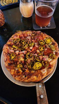 8" meat lovers with jalapeños!!!