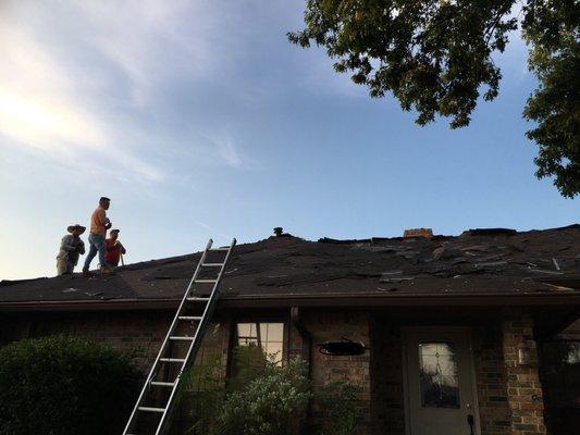 The crew on my roof 7-7-18