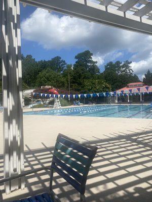 The lap-lane and open swim area.