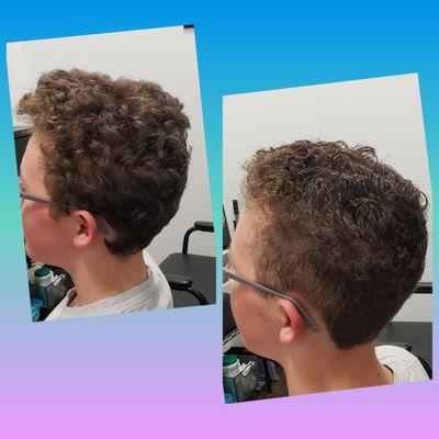 Before & After curly cut